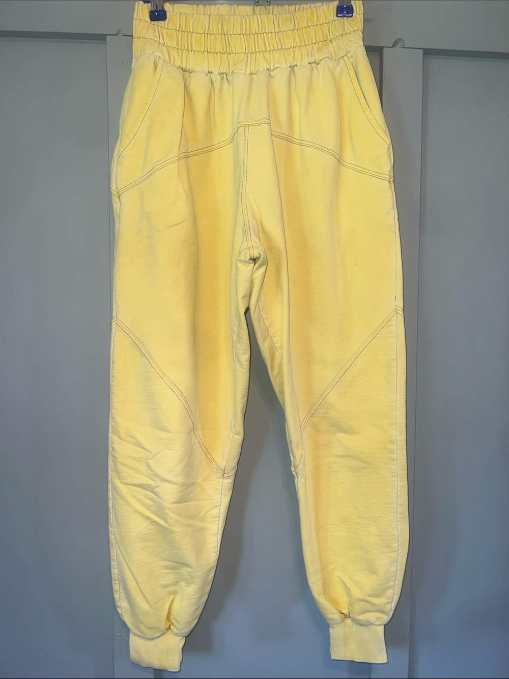 Out From Under: Yellow Elastic Waist Sweatpants